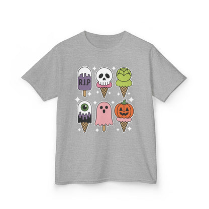 Horror Movie Summer Popsicle Halloween Ice Cream Summer-ween T-Shirt For Kids