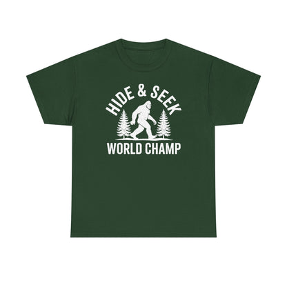Bigfoot Hide And Seek World Champion Sasquatch Retro Vintage T-Shirt