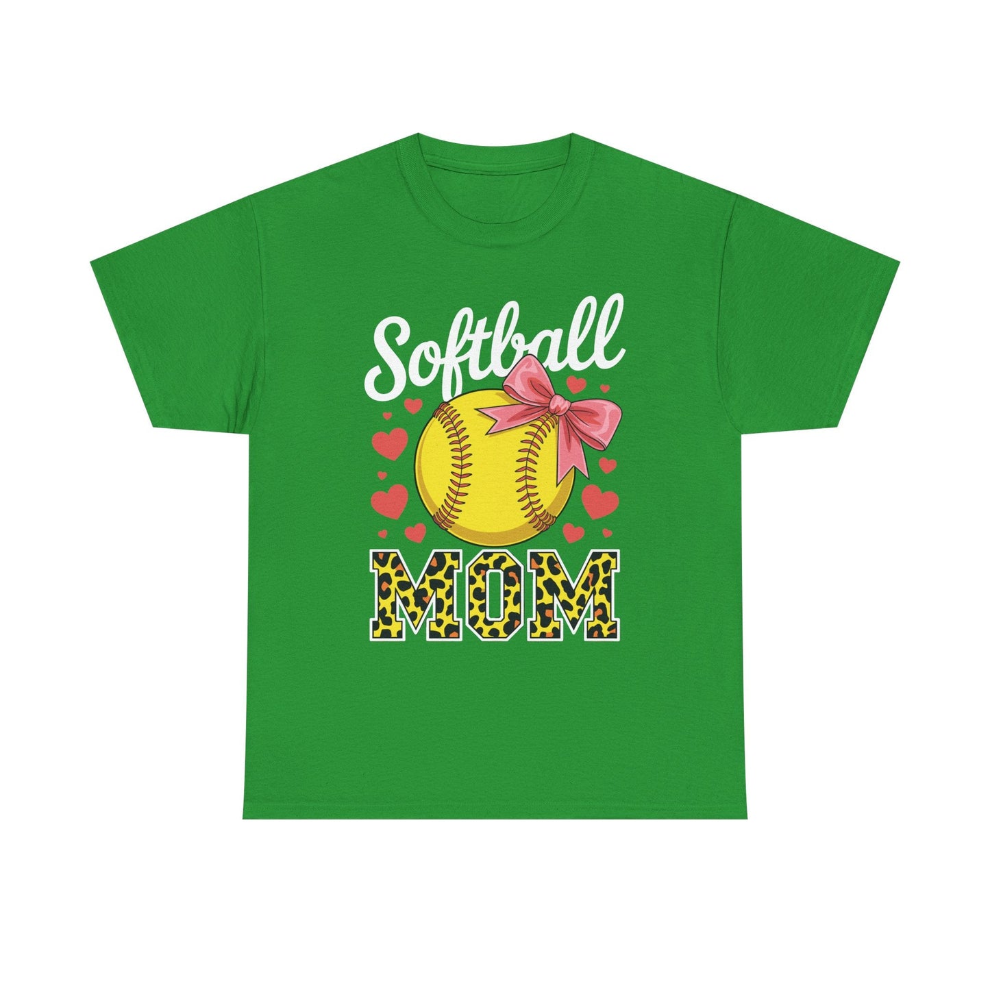 Softball Mom Headband Leopard Softball Ball Mothers Day Mama T-Shirt