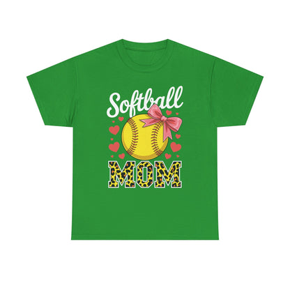 Softball Mom Headband Leopard Softball Ball Mothers Day Mama T-Shirt