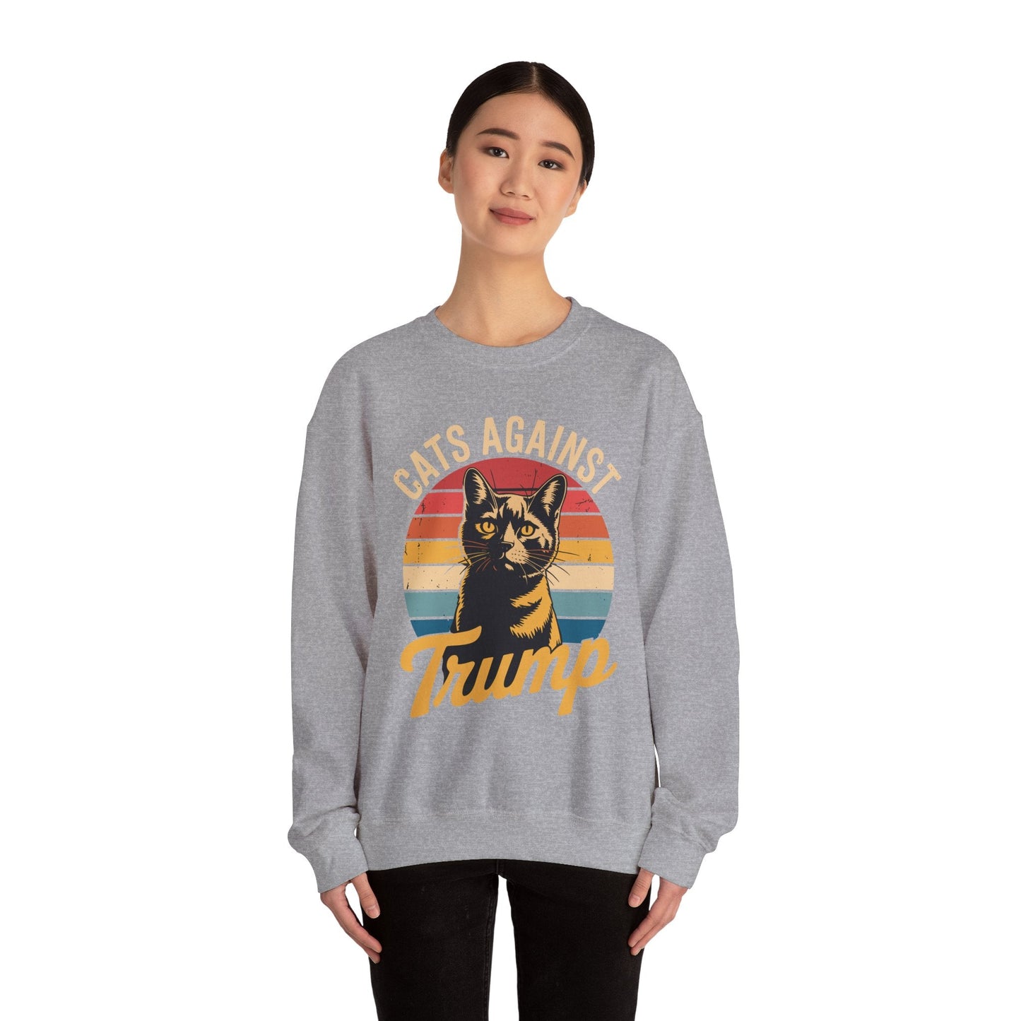 Cats Against Trump Funny Anti Trump Election Funny Cat Sweatshirt