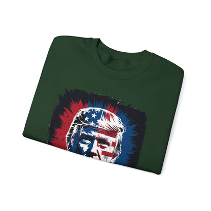 President Trump Portrait 4th July Sweatshirt