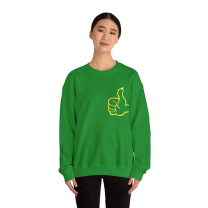 Funny Thumbs Up Emoji Graphic Positive Vibes Sweatshirt
