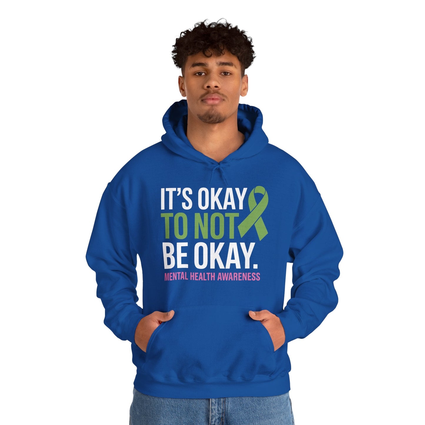 Its Okay To Not Be Okay Mental Health Awareness Ribbon Hoodie