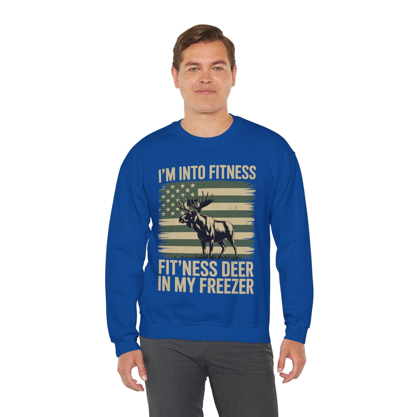 Hunting Im Into Fitness Fit Ness Deer Freezer Men Women Sweatshirt