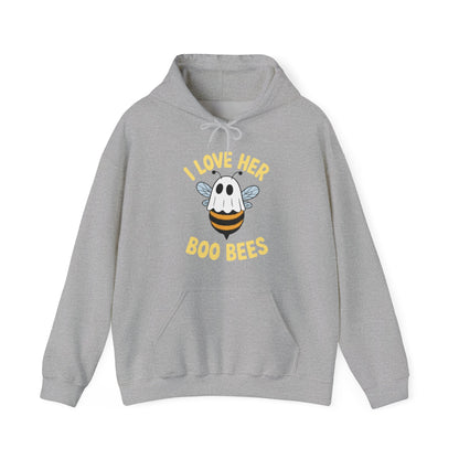 I Love Her Boo Bees Couples Halloween Adult Costume His Men Hoodie