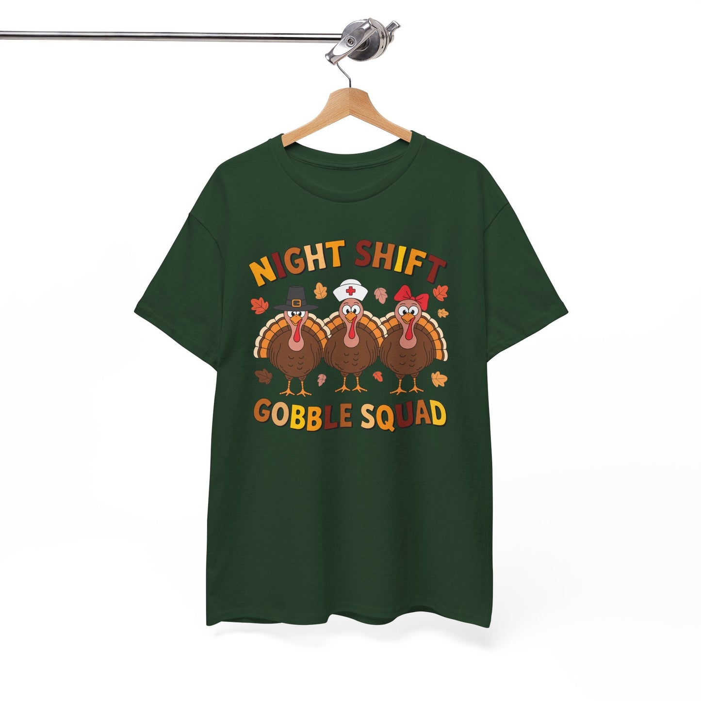 Night Shift Gobble Squad Night Worker Staff Thanksgiving T-Shirt