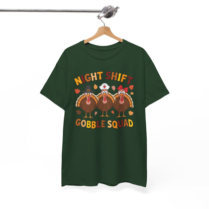 Night Shift Gobble Squad Night Worker Staff Thanksgiving T-Shirt
