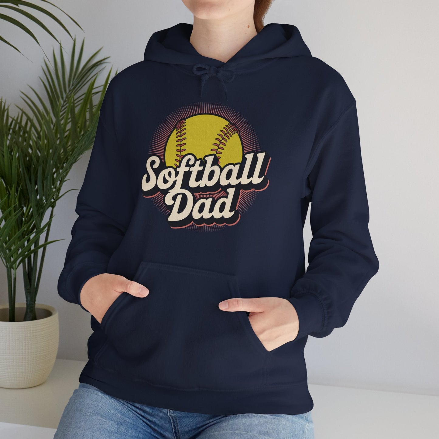 Funny Fathers Day Softball Dad Gift From Daughter Son Wife Hoodie