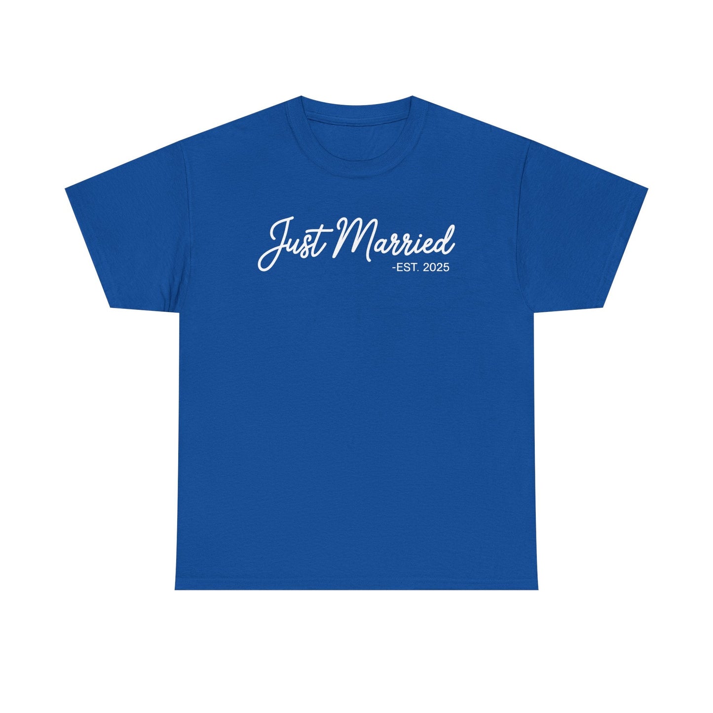 Just Married 2025 Honeymoon Wedding Couples Fiancee T-Shirt