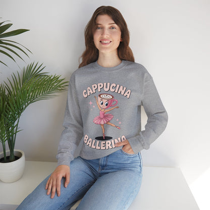 Funny Ballerina Cappuccina Coffee Dance Lovers Italian Meme Sweatshirt