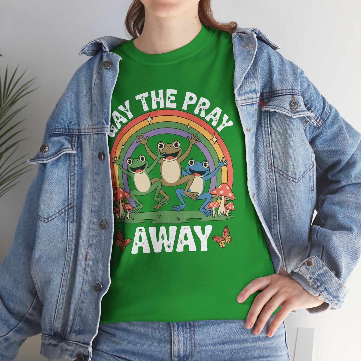 Gay The Pray Away Rainbow LGBT Pride Funny Meme Frogs T-Shirt