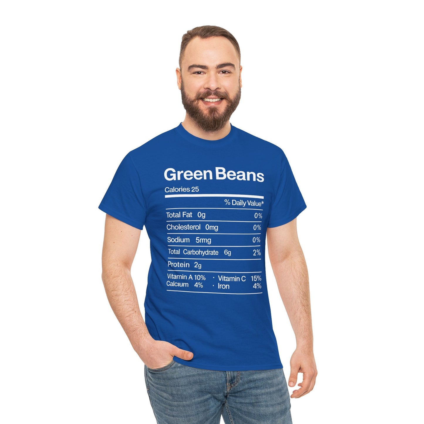 Green Beans Nutrition Facts Funny Thanksgiving Christmas T-Shirt