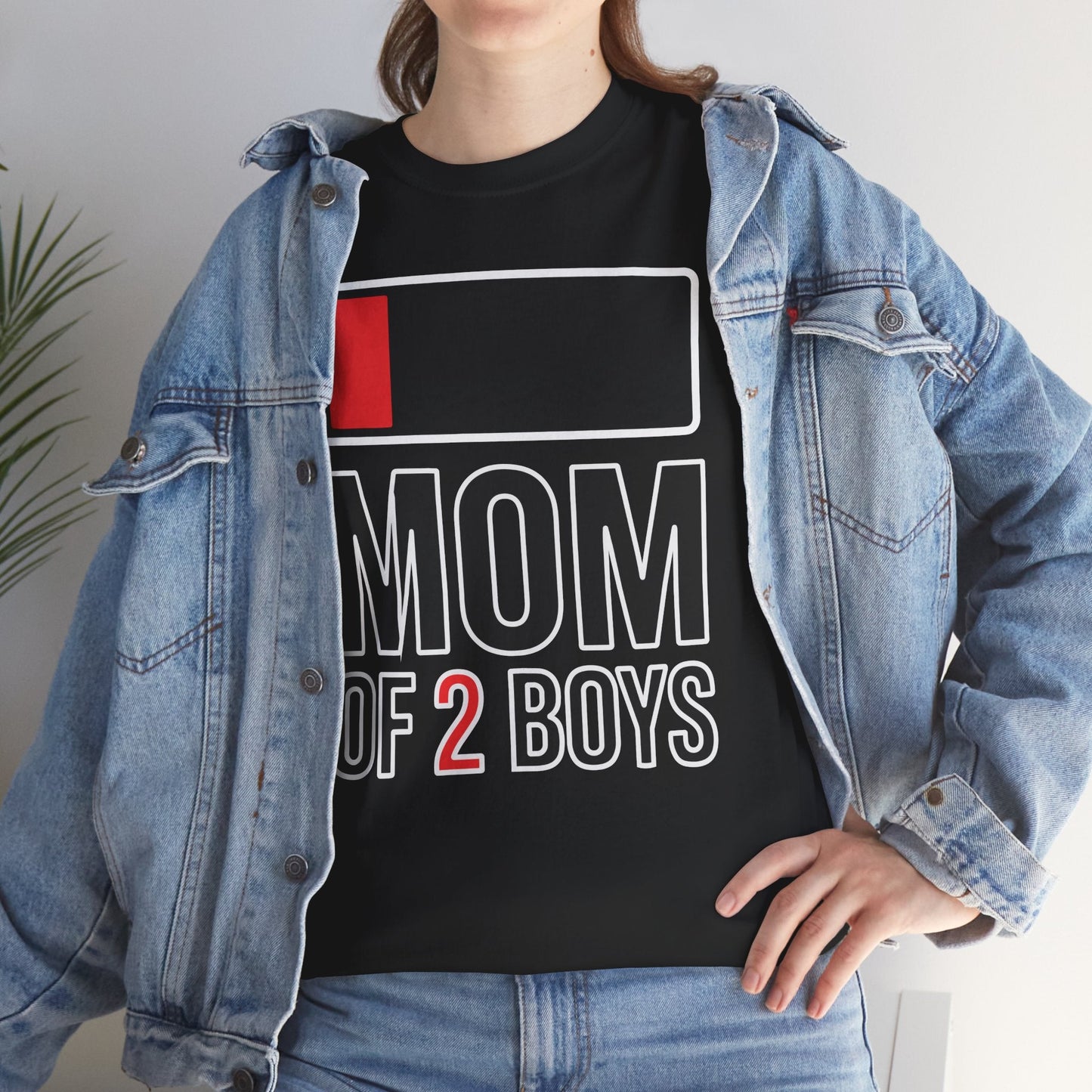 Mom of 2 Boys Gift from Son Mothers Day Birthday Women T-Shirt