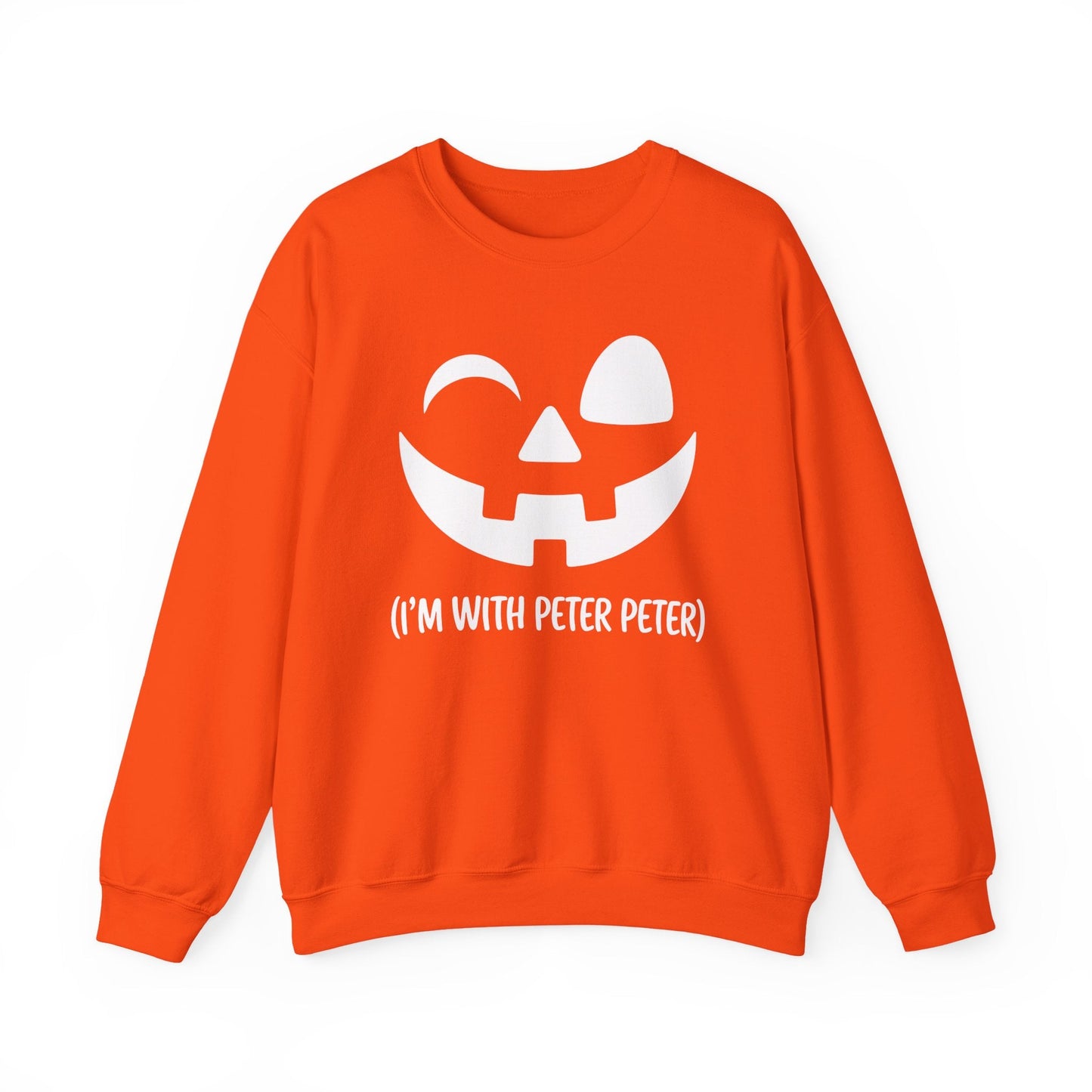 Im With Peter Couple Halloween Adult Eater Pumpkin Sweatshirt