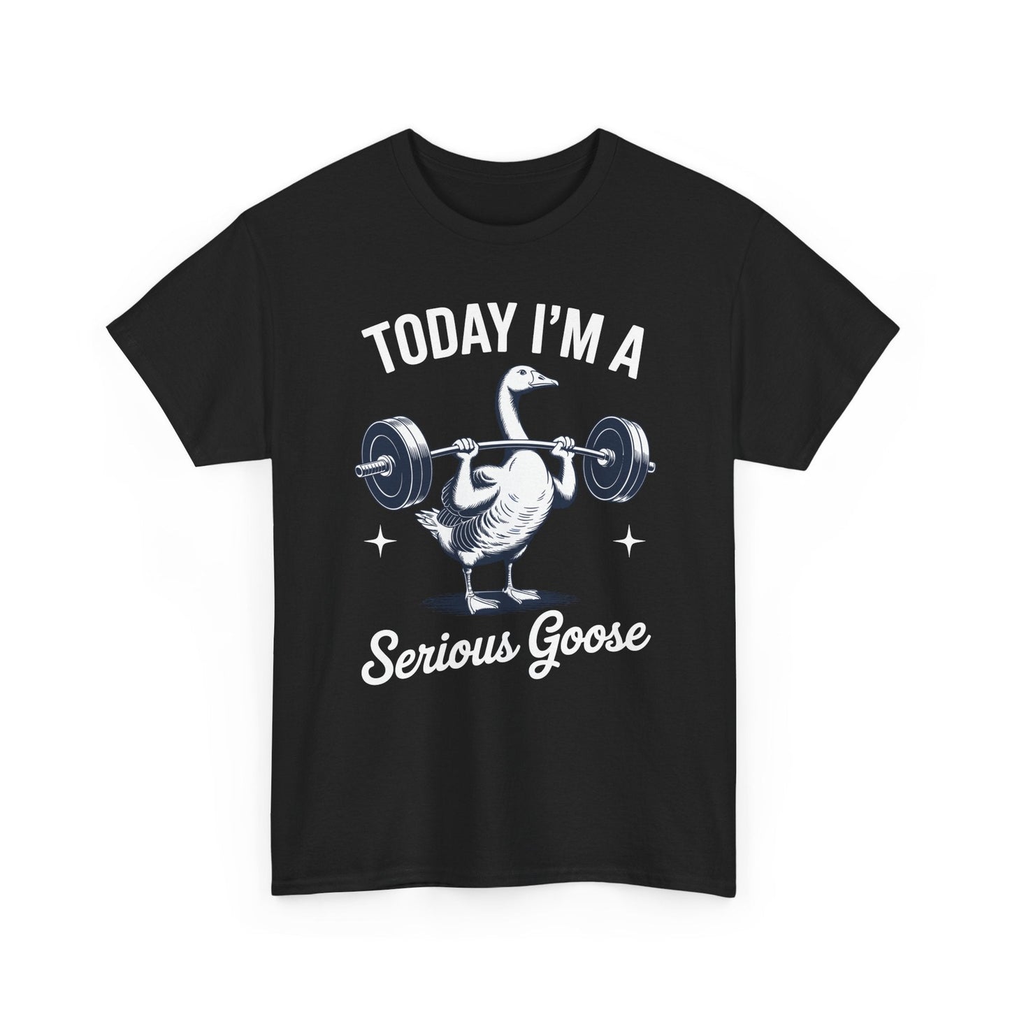 Funny Today I'm A Serious Goose Lifting Weights Gym Fitness T-Shirt