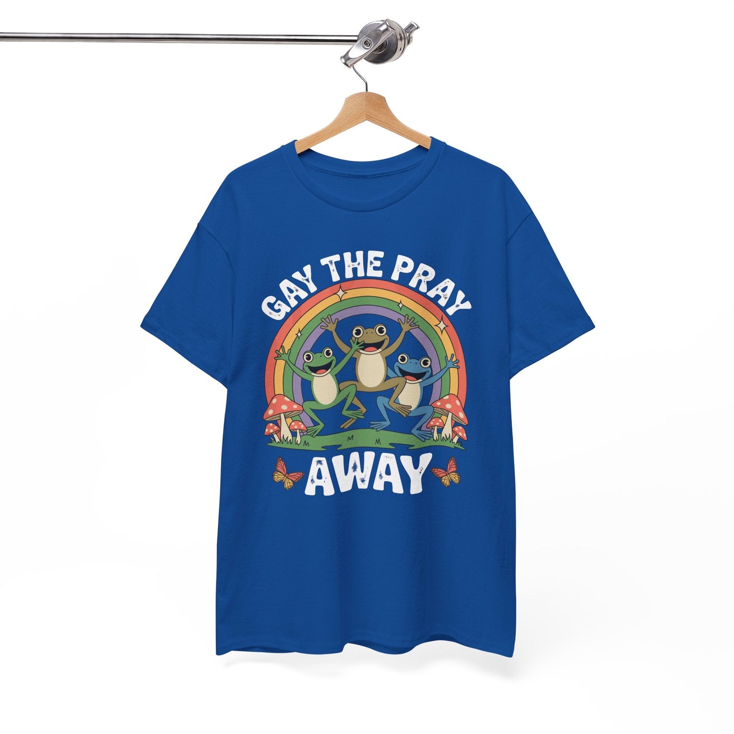 Gay The Pray Away Rainbow LGBT Pride Funny Meme Frogs T-Shirt