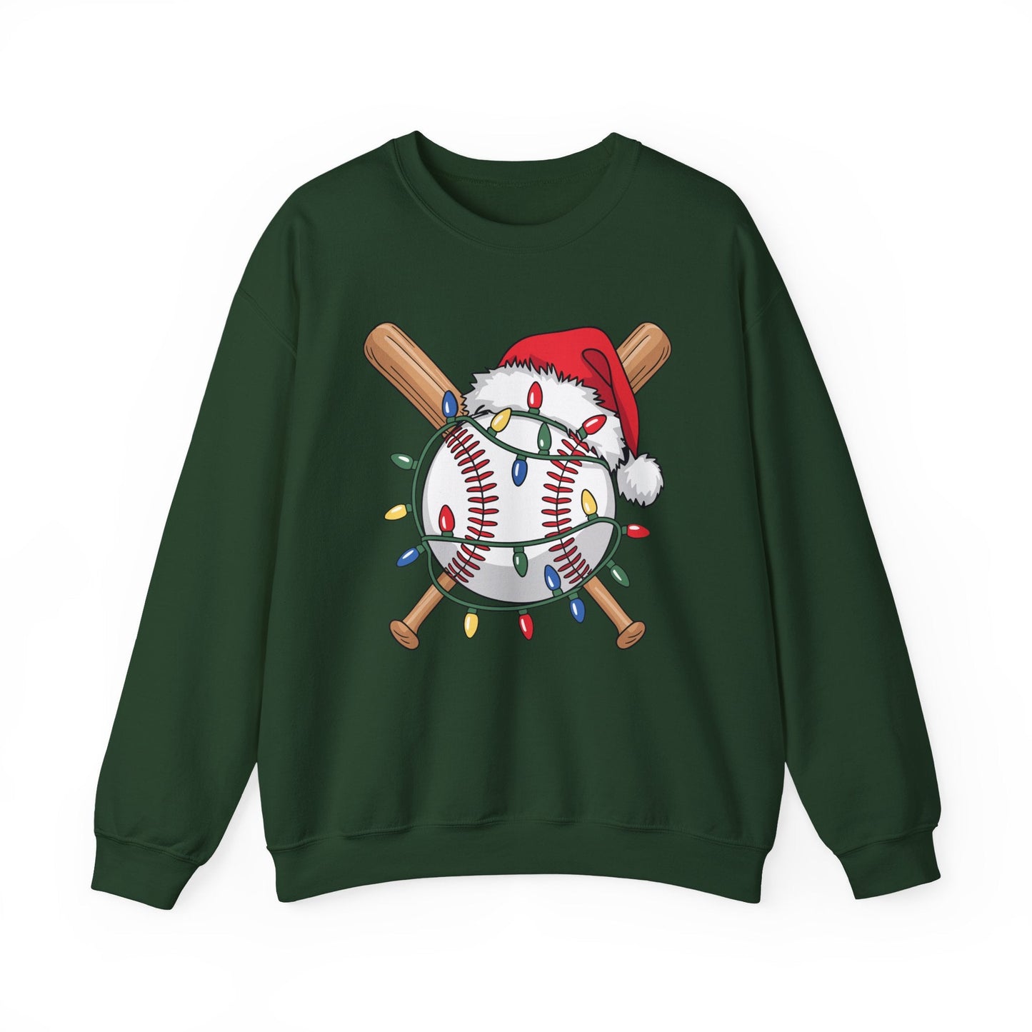 Santa Sports Design For Men Boys Christmas Baseball Player Sweatshirt