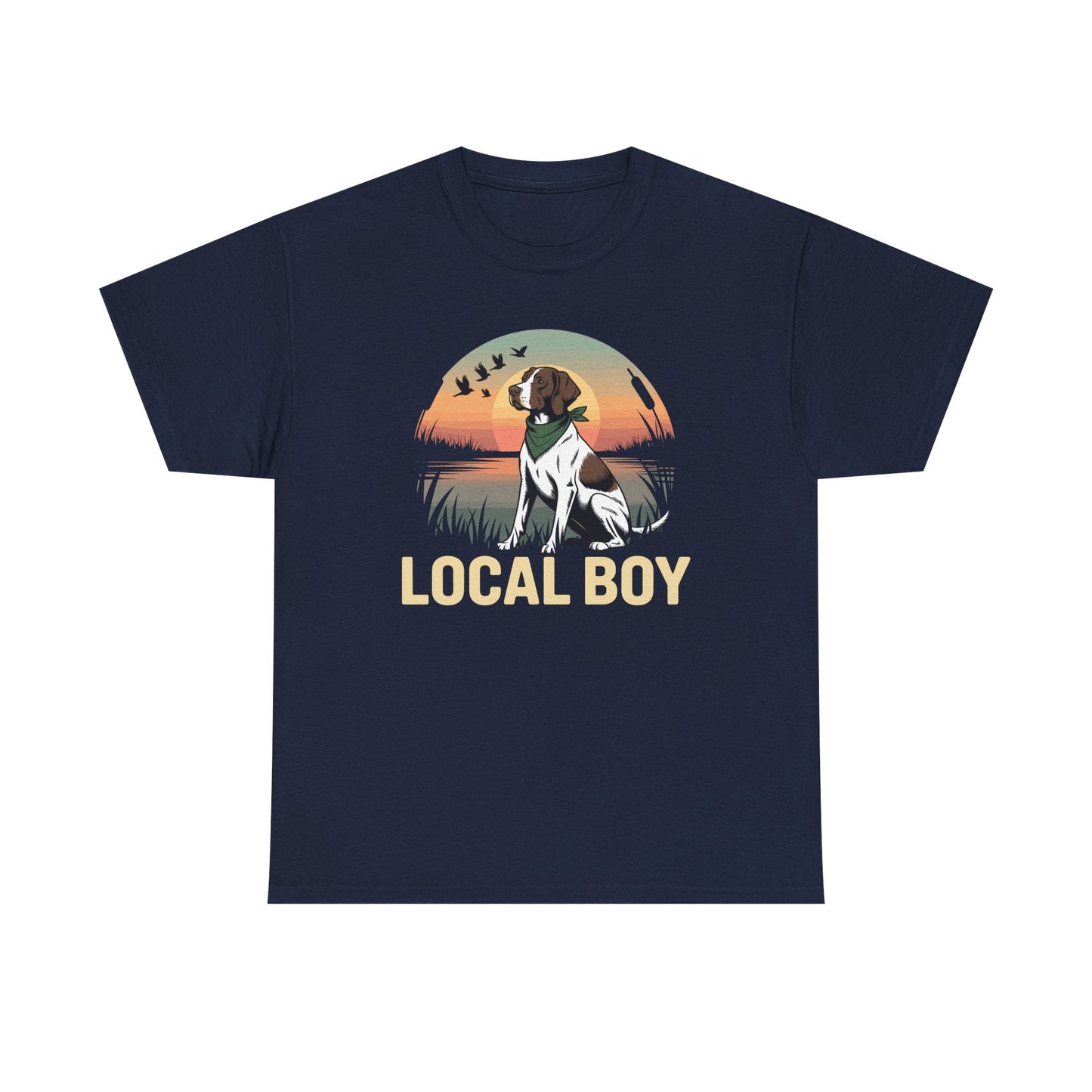 Local Boy Hunting Dog Vintage Sunset Hunting Season T-Shirt
