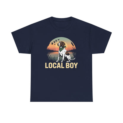 Local Boy Hunting Dog Vintage Sunset Hunting Season T-Shirt