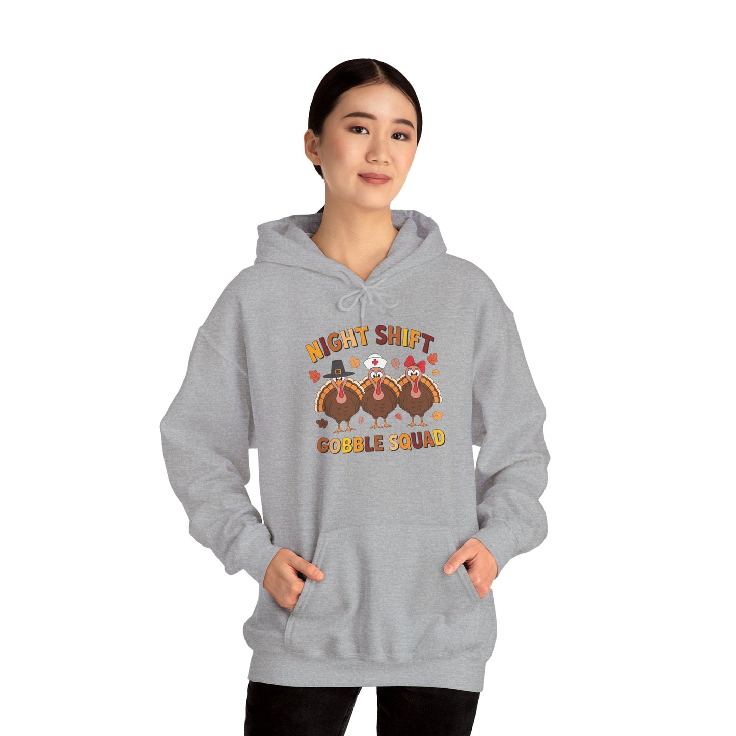Night Shift Gobble Squad Night Worker Staff Thanksgiving Hoodie