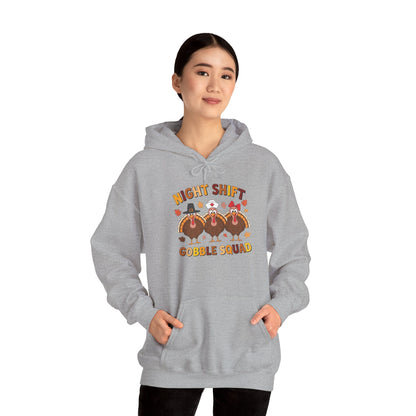 Night Shift Gobble Squad Night Worker Staff Thanksgiving Hoodie