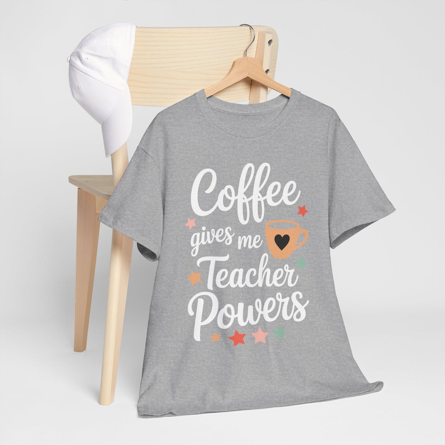 Coffee Gives Me Teacher Powers, Cute Teacher Appreciation T-Shirt