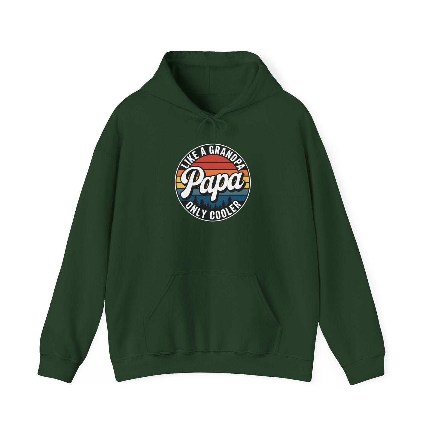 PAPA like a Grandpa ONLY COOLER Funny Dad Papa Definition Hoodie