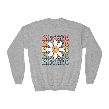 Groovy 2nd Grade Back To School First Day of Second Grade Sweatshirt
