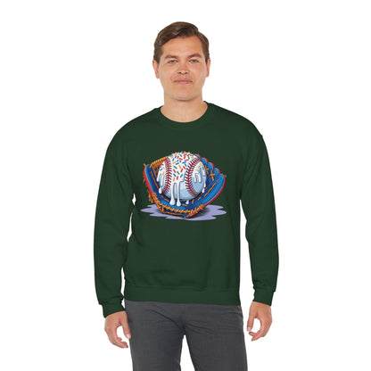 Baseball Drip Ice Cream Sprinkles Baseball Glove Sweatshirt