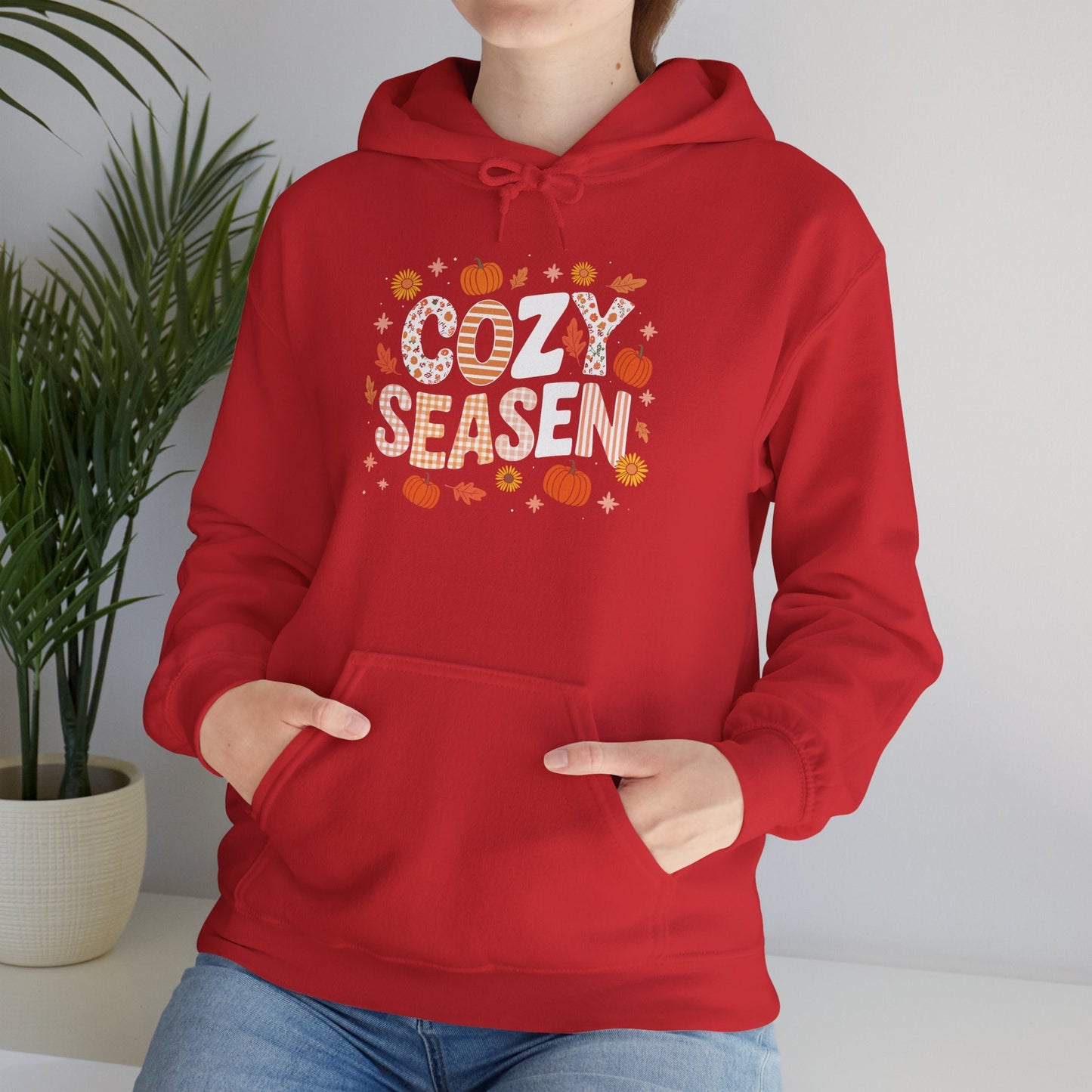 Cozy Season Autumn Fall Vibes Halloween Thanksgiving Pumpkin Hoodie