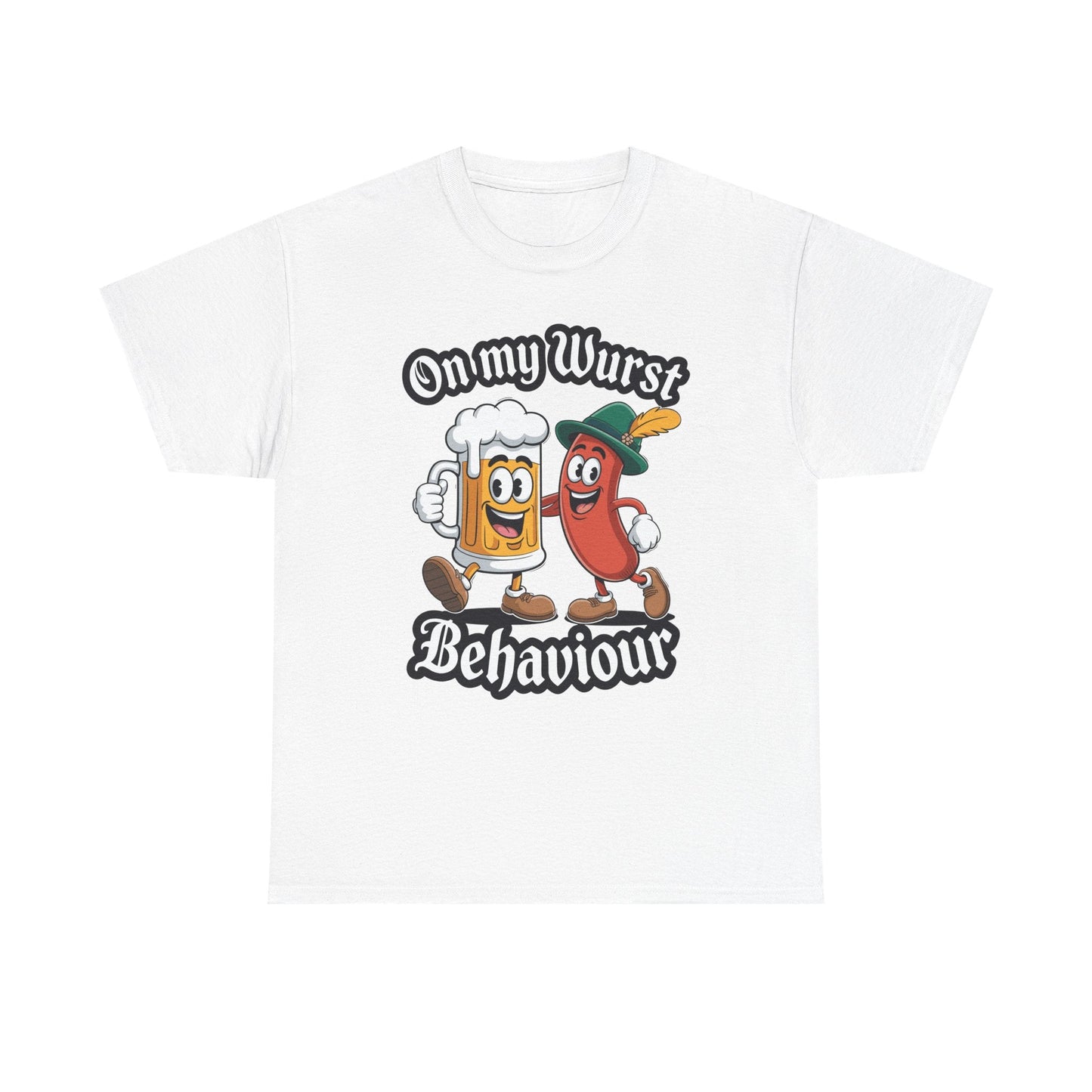 Oktoberfest On My Wurst Behaviour German Beer Sausage Adults T-Shirt