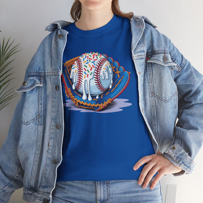 Baseball Drip Ice Cream Sprinkles Baseball Glove T-Shirt