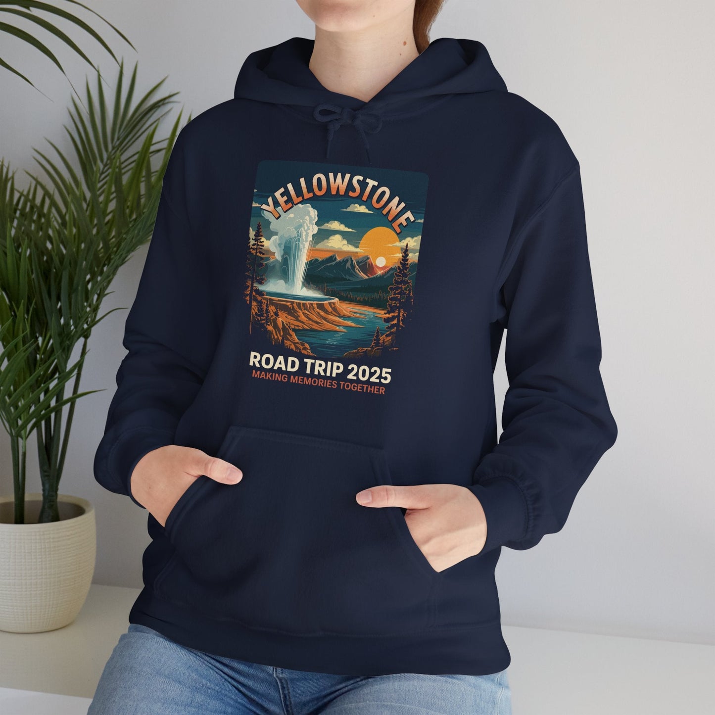 Yellowstone Family Road Trip 2025 National Park Outdoor Hoodie