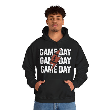 Vintage Game Day Football Lightning Bolt Funny Team Sport Hoodie