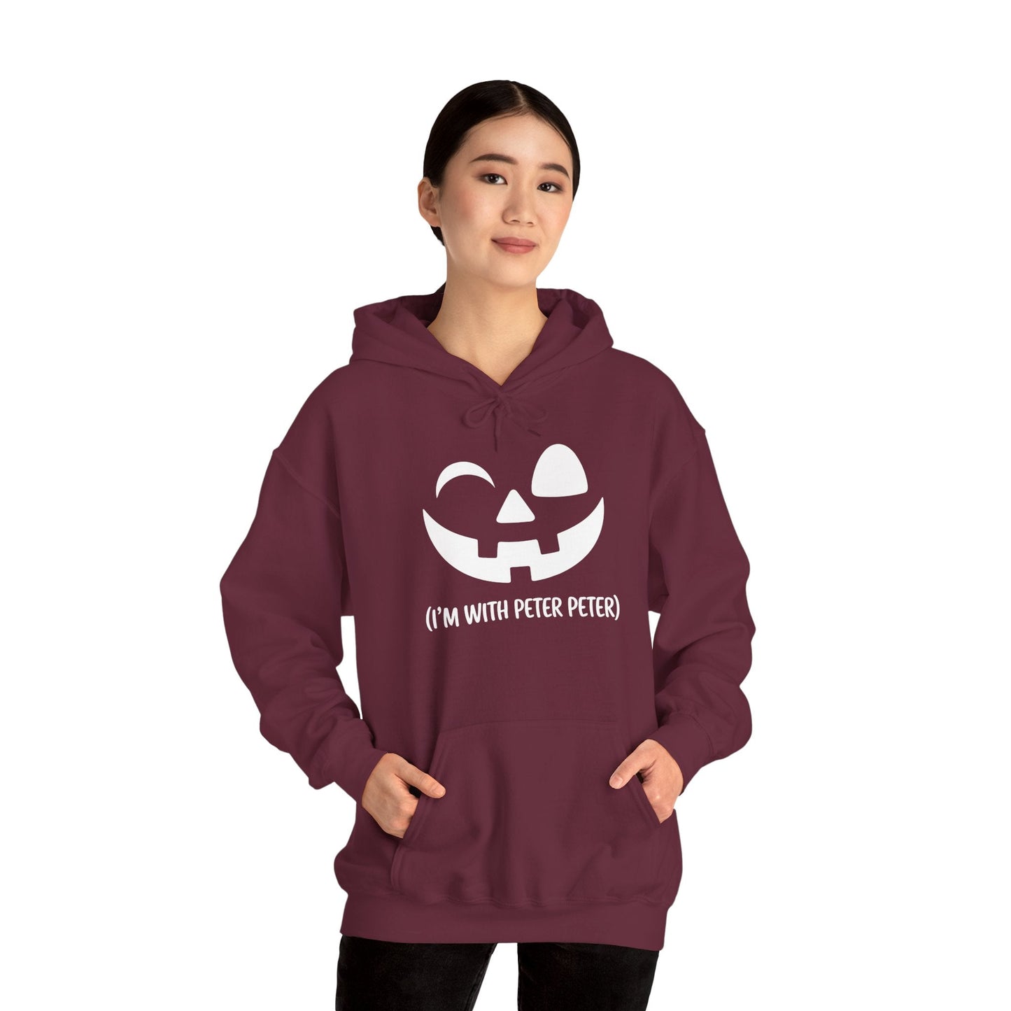 Im With Peter Couple Halloween Adult Eater Pumpkin Hoodie