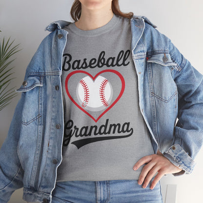 Baseball Grandma Shirt Women Baseball Heart Mothers Day T-Shirt