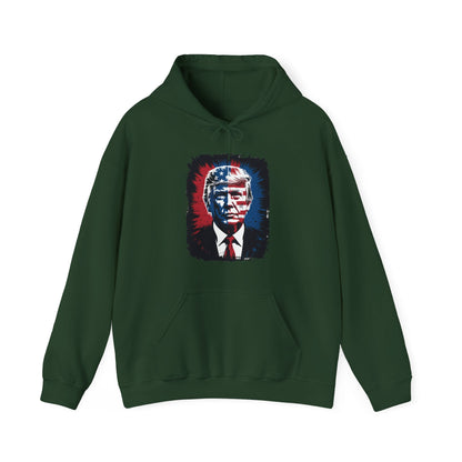 President Trump Portrait 4th July Hoodie