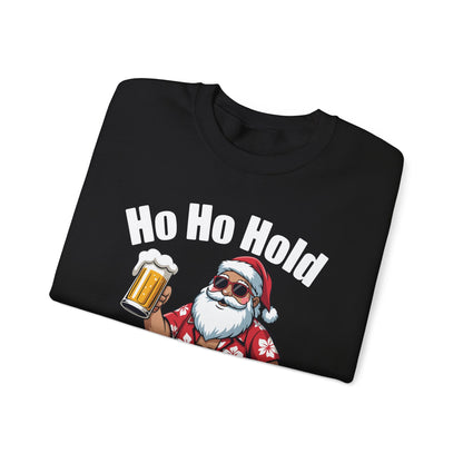 Funny Santa With Sunglasses And Beer Christmas in July Sweatshirt