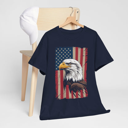 American Flag Bald Eagle Patriotic Red White Blue T-Shirt