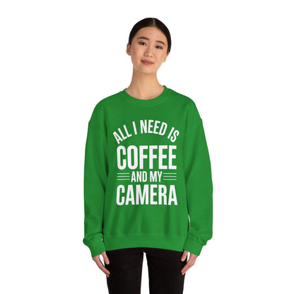 All I Need Is Coffee And My Camera Photography Gift Sweatshirt