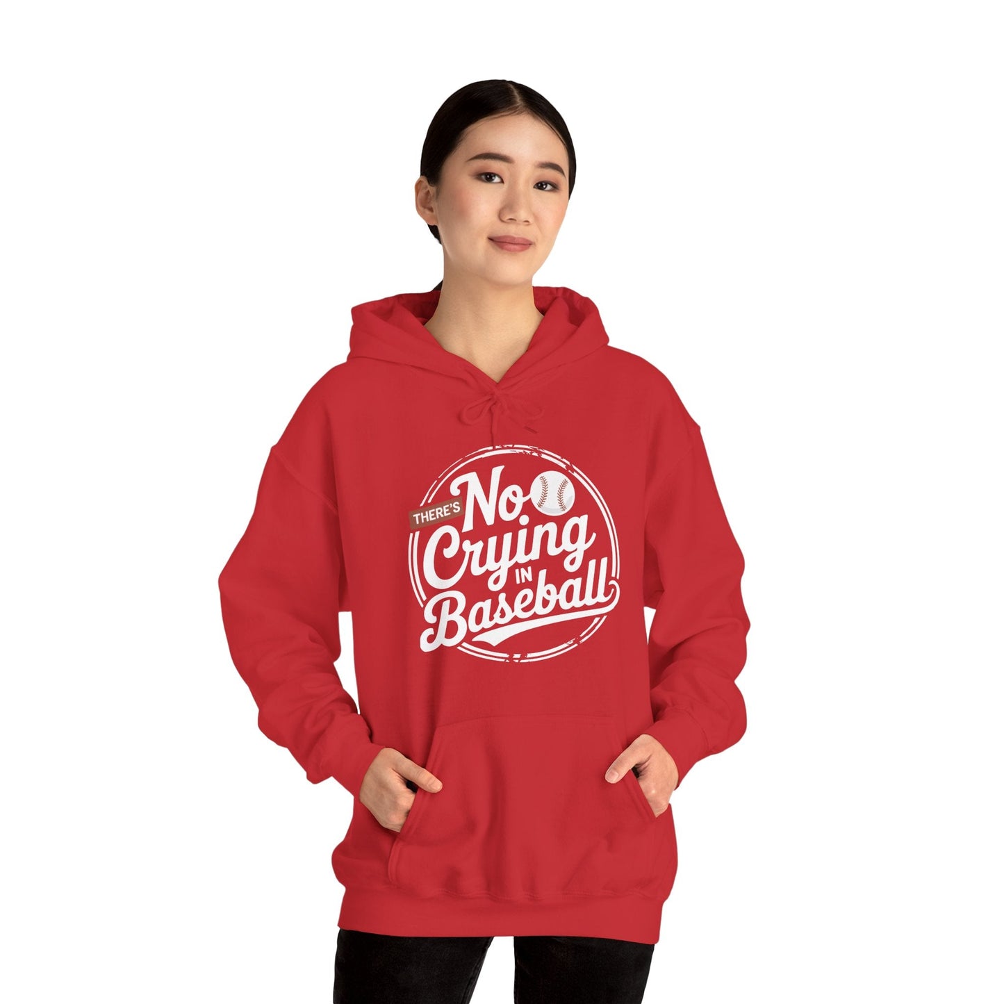 There Is No Crying In Baseball Funny Game Day Baseball Hoodie