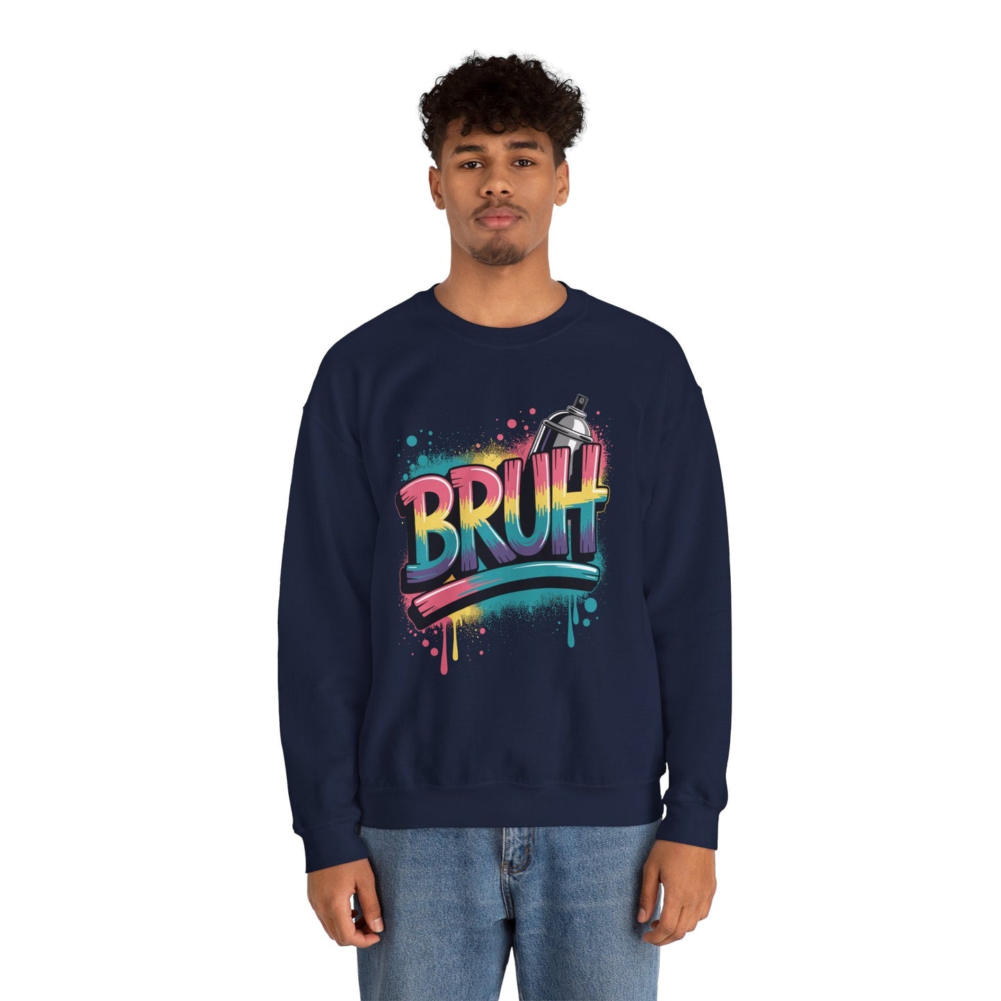 Bruh Graffiti Funny Saying Street Art Meme Men Boys Kids Sweatshirt