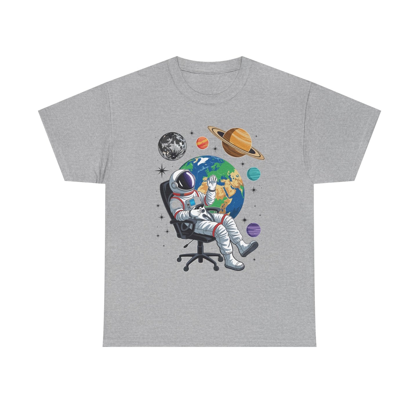 Astronaut Gamer Space Gaming System Planets T-Shirt