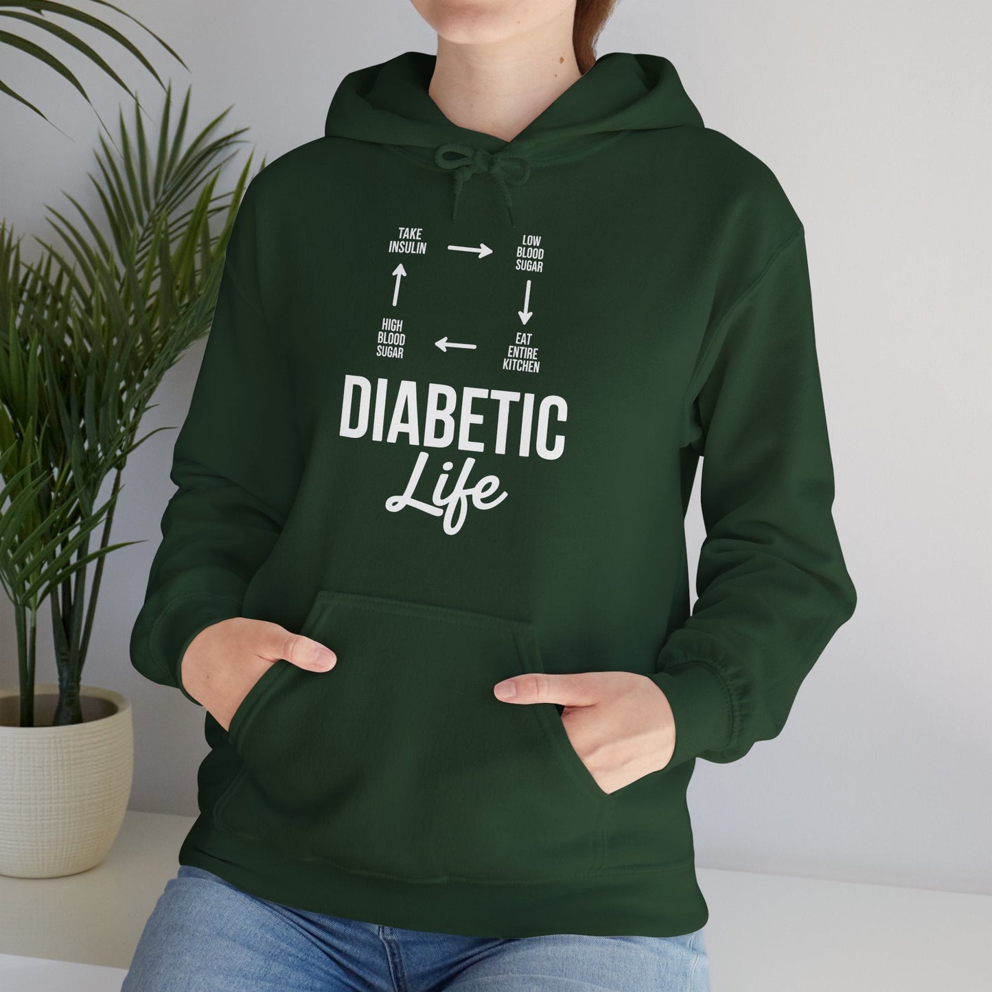 Funny Diabetic Type 1 Diabetes T1D Diabetes Awareness Hoodie
