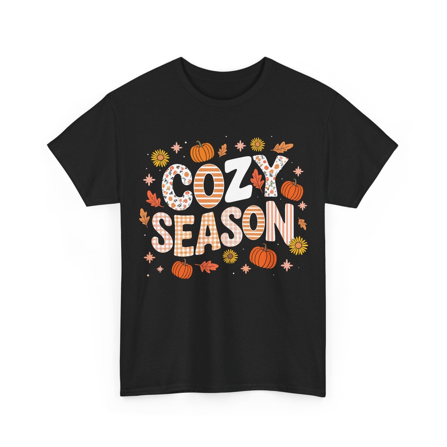 Cozy Season Autumn Fall Vibes Halloween Thanksgiving Pumpkin T-Shirt