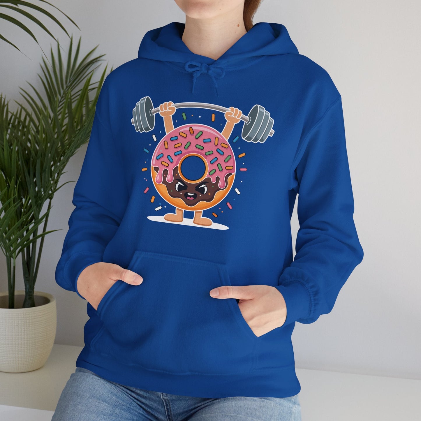 Funny Weightlifing Fitness Workout Gym Donut Lover Hoodie