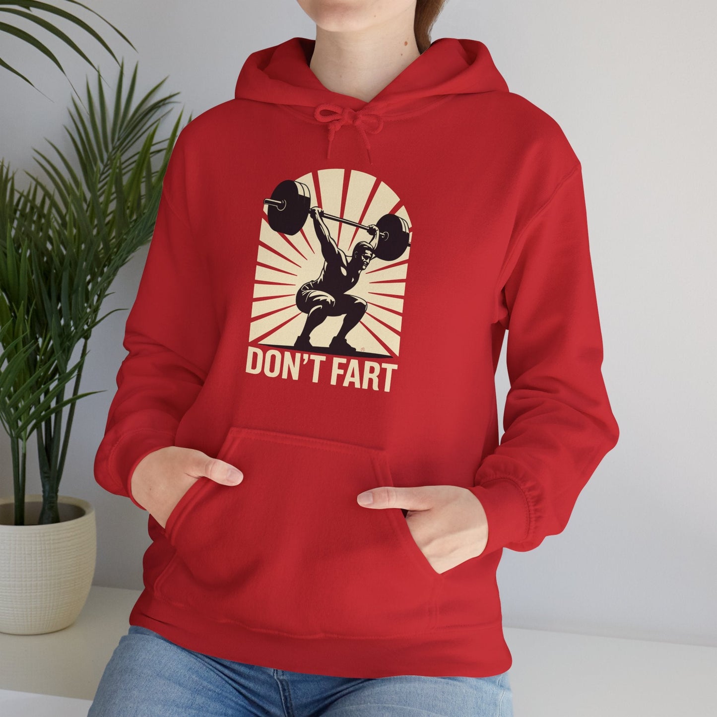 Don't Fart Fitness Gym Workout Weights Squat Humor Hoodie