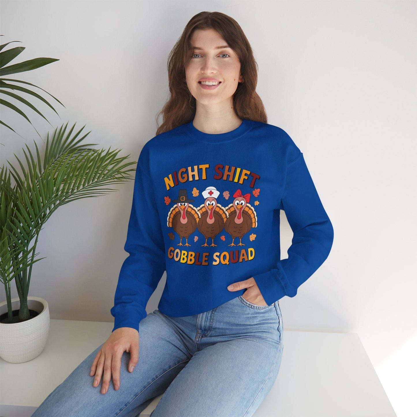 Night Shift Gobble Squad Night Worker Staff Thanksgiving Sweatshirt
