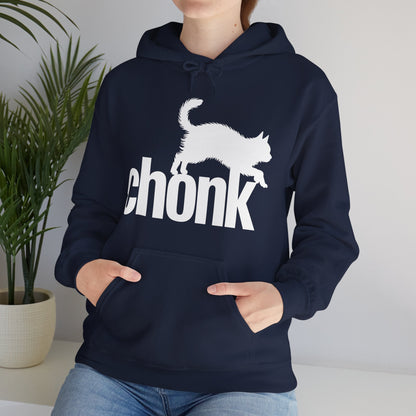 Chonk Cat Meme Funny Black Hoodie